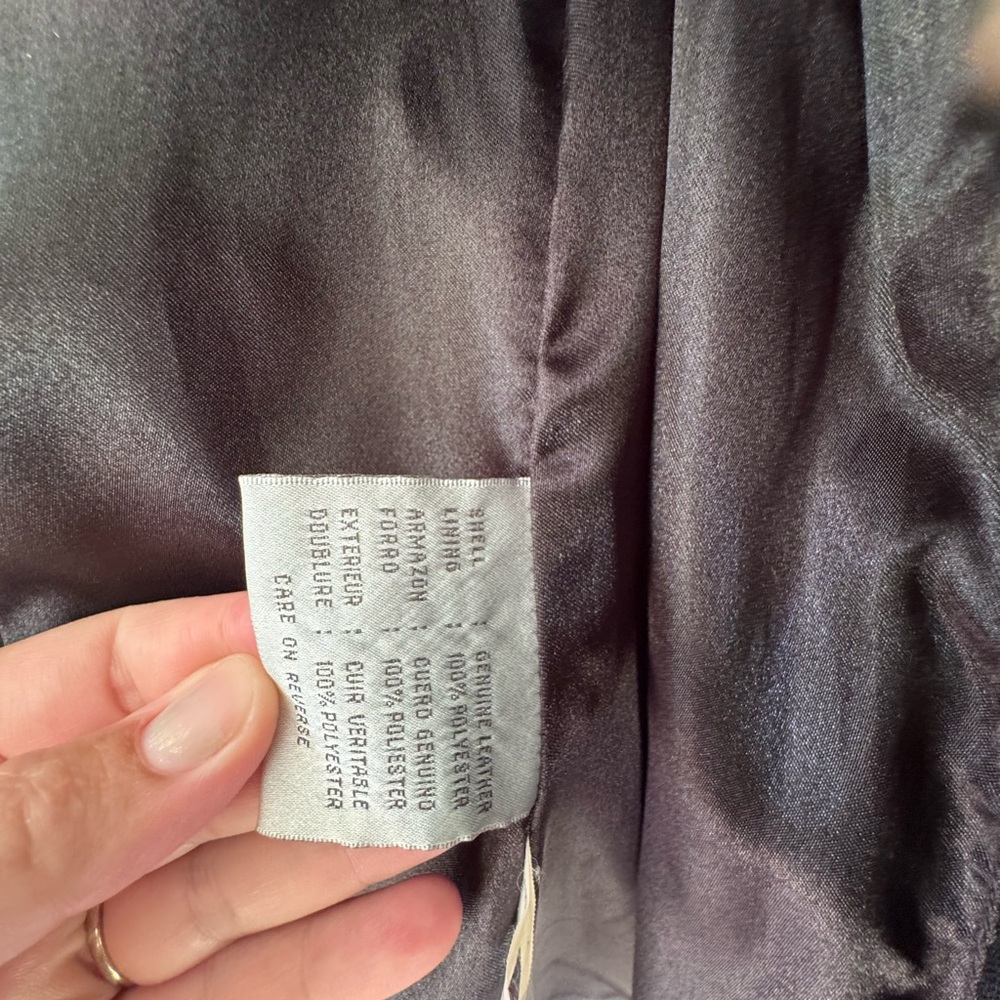 Nine West Black Leather Jacket - Picture 6 of 10